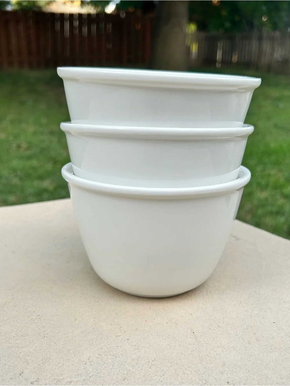 Crate & Barrel Porcelain Soup Bowls Set of 3